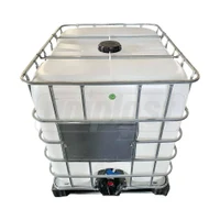 Rezervor cubic EUROCUB IBC 1000 L (alb) 1 m x 1 m x 1.2 m + robinet FI/FI D. 2"  PIMTAS 3
