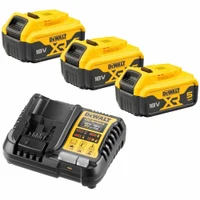 Зарядное устройство для аккумулятора DCB1104P3 Li-lon 12V/18V +3 аккумулятора Li-lon 18V 5.0Ah DEWALT