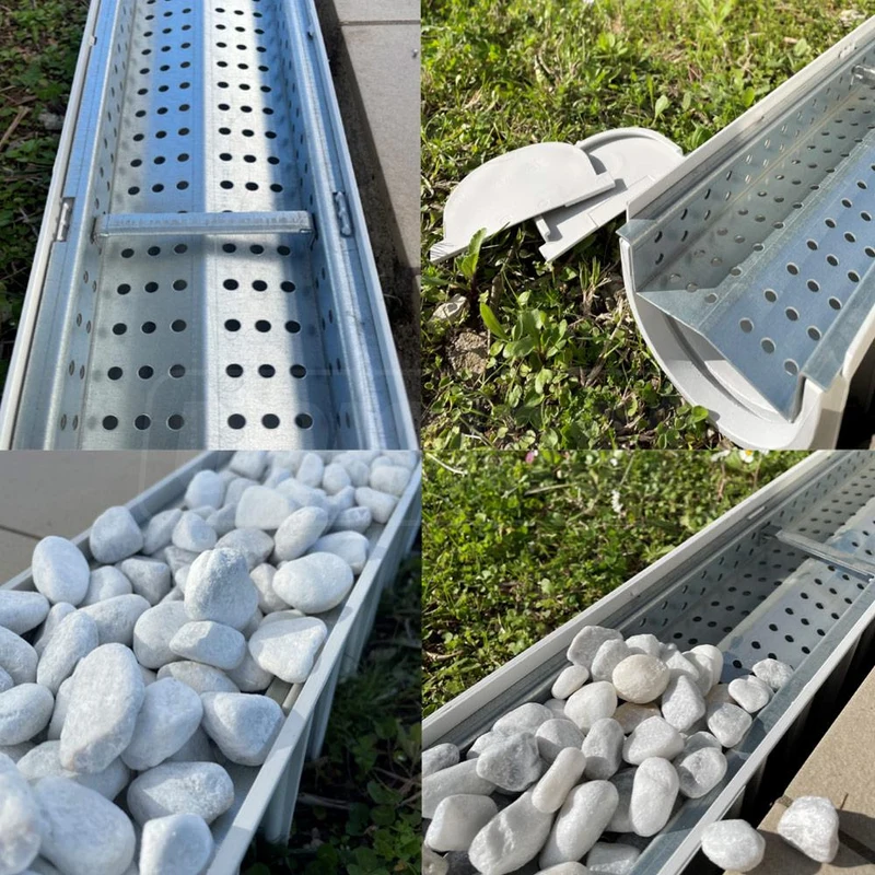 Решетка канализационная с лотком A15 HDPE для камней 4STONE 100x70x1000 мм EN1433 (D.110)  MUFLESYSTEM 2