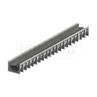 Решетка канализационная с лотком A15 HDPE для камней 4STONE 100x70x1000 мм EN1433 (D.110)  MUFLESYSTEM