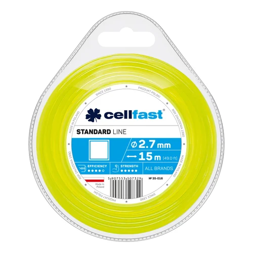 Fir motocoasa patrata STANDARD 2.7 mm (15 m) CELLFAST