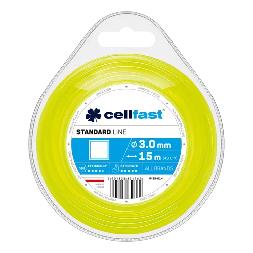 Fir motocoasa patrata STANDARD 3.0 mm (15 m) CELLFAST