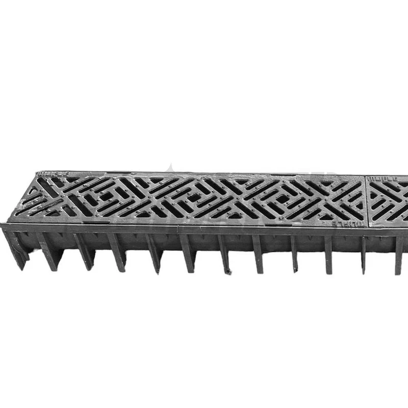 Rigola canalizare PP cu grila din fonta B125 1000x70x100 mm Brooklyn  MUFLESYSTEM 3
