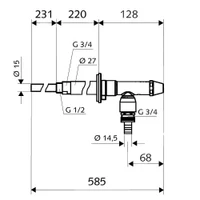 Кран наружный  незамерзающий D. 1/2 x 3/4 POLAR II  SCHELL 3