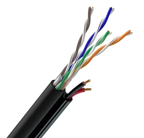 Cablu UTP cupru 4*2 x 0,51 izolat (negru) categoria 5E, exterior