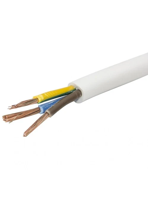 Cablu PVS cupru 3 x 1.5 izolat (alb) L=100 m