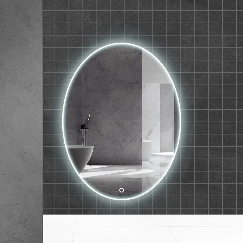 Oglinda pentru baie LED 6000K (oval) 60 x 80 cm IP44  UNIPLAST 4