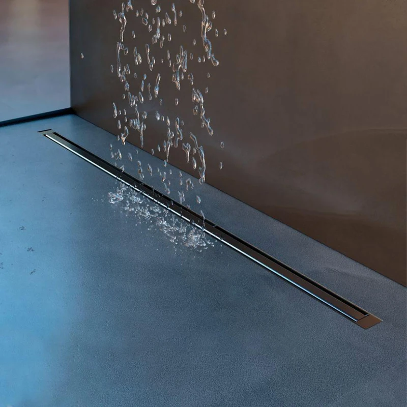 Rigola de dus lineara SLIM LINE set  700 x 35 mm D. 50 x 90° PREMIUM BLACK  CHUDEJ 4