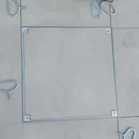 Capac pentru camin de vizitare aliminiu patrat 300x300x25 mm A15 (invizibil) 3