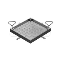 Capac pentru camin de vizitare aliminiu patrat 300x300x25 mm A15 (invizibil)