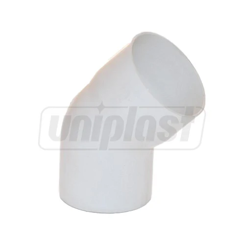 Cot burlan PVC D. 80 x 45° (alb) CL45080B  FIRST PLAST