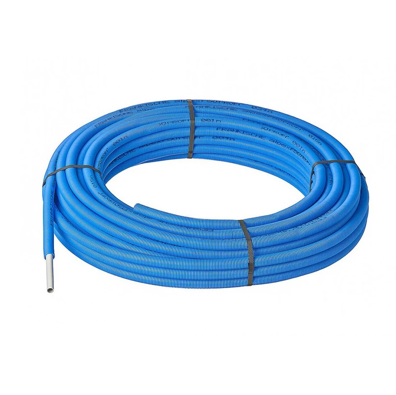 Teava PEXb  HAKAN +GF+ cu bariera de oxygen + tub gofrat de prot. (albastru) D. 16 (podea calda) L=100 m 2