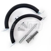 Colier metalic pentru teava cu garnitura din cauciuc si diblu (set) D. 65 mm - 2.1/2" (75-80 mm) M8 K 2