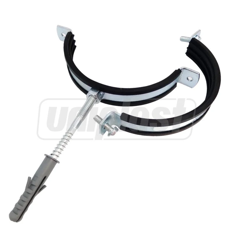 Colier metalic pentru teava cu garnitura din cauciuc si diblu (set) D. 75 mm - 3" (87-92 mm) M8 K 3