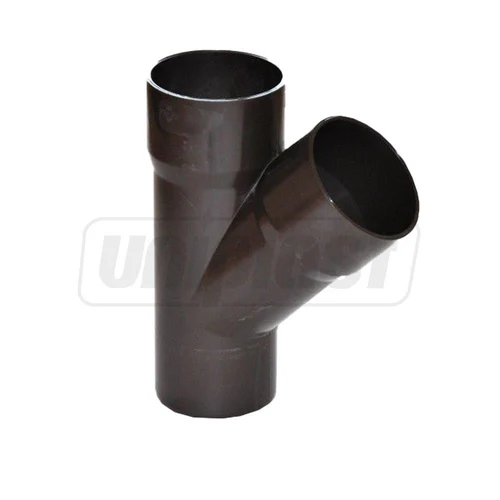 Тройник ПВХ D. 80 x 45° (коричневый) BRSM80  FIRST PLAST