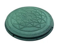 Capac cu rama compozit (nisip+polimer) D.630 (verde) (pentru gradina) 730x50 mm, 25 kg