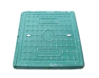 Capac canalizare compozit patrat 500x500 mm / 2 t (verde) (H=40 mm, 18.5 kg)