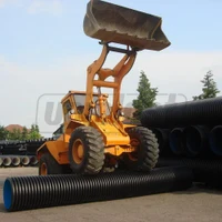 Tub drenaj din teava corugata HDPE SN4 OD.160 (140) 240°-270° cu mufa L=6 m 5