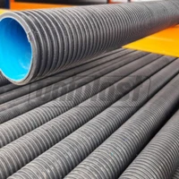 Tub drenaj din teava corugata HDPE SN4 OD.160 (140) 240°-270° cu mufa L=6 m 3