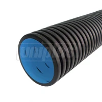 Tub drenaj din teava corugata HDPE SN4 OD.160 (140) 240°-270° cu mufa L=6 m