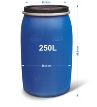 Бидон 250 л (синий) H=0.96 м/W=0.58 м 2