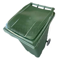 Cos HDPE pentru transportarea deseurilor  240 L pe roti (verde) UNIPLAST TR 2
