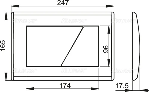 Кнопка смыва M 171 (7673)  ALCAPLAST 2