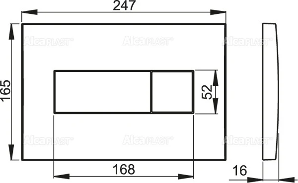 Кнопка смыва M 371 (4171)  ALCAPLAST 2