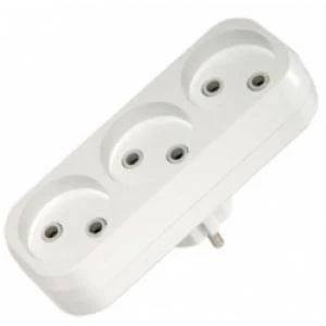 Тройник сетевой без заземления 10A 250V (80/20 шт.) (10032M)  MAKEL