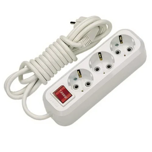 Prelungitor 3 locuri cu pamintare+intrerupator 5m 16A 250V (24/12 buc.)  MAKEL