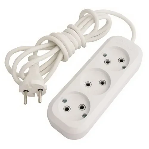 Prelungitor 3 locuri fara pamintare  3m 10A 250V (48/12 buc.)  MAKEL