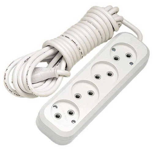 Prelungitor 4 locuri fara pamintare 5m 10A 250V (48/24 buc.)  MAKEL
