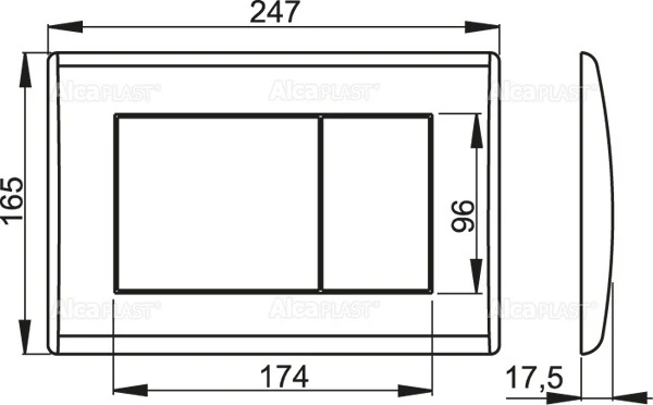 Кнопка смыва M 271 (4173)  ALCAPLAST 2