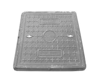 Capac canalizare compozit patrat 500x500 mm / 2 t (gri) (H=40 mm, 18.5 kg)