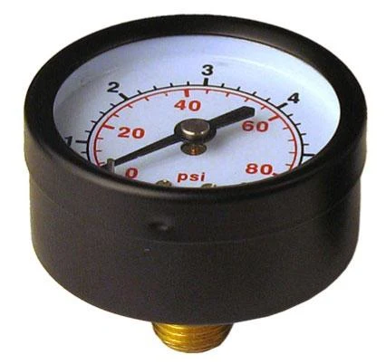 Manometru  6 bar D. 1/4" FE radial D. 63 cadru din plastic, uscat  ITALTECNICA