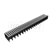 Решетка канализационная с лотком A15 HDPE 4ALL H70 100x70x1000 мм EN1433 (D.110)  MUFLESYSTEM