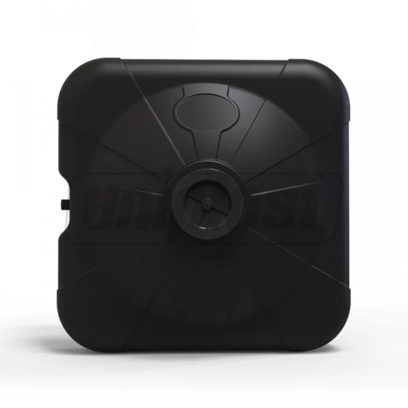 Rezervor pentru dus de vara 200 L (negru) cu para pentru dus 98x98x23 cm 2