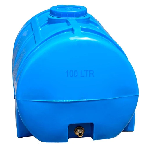 Rezervor apa 100 L orizontal, oval (albastru) cu stut D. 1/2" 70x46x45 cm