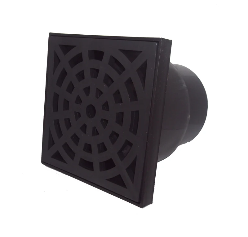 Sifon de pardoseala PP D.110 vertical (negru) (150 x 150 mm)  INSTALPLAST 2