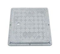 Capac canalizare compozit patrat 400x400 mm / 1 t (gri inchis)