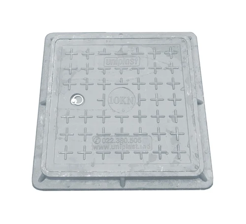 Capac canalizare compozit patrat 400x400 mm / 1 t (gri inchis)