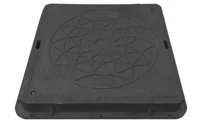 Capac canalizare compozit patrat 400x400 mm / 1 t (negru) 2