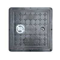 Capac canalizare compozit patrat 400x400 mm / 1 t (negru)