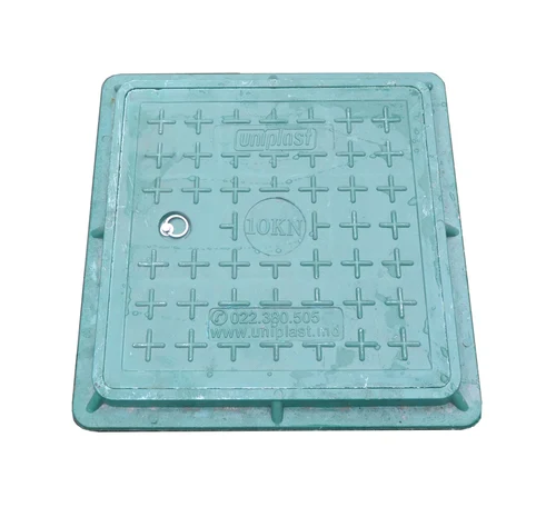 Capac canalizare compozit patrat 400x400 mm / 1 t (verde)