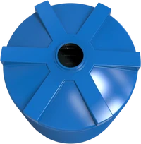 Rezervor apa 10 000 L vertical, oval (albastru) cu stut D. 2" 242x265 cm 2