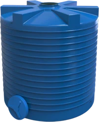 Rezervor apa 10 000 L vertical, oval (albastru) cu stut D. 2" 242x265 cm 3
