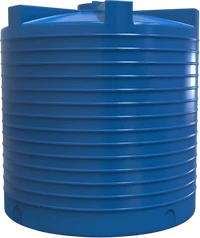 Rezervor apa 10 000 L vertical, oval (albastru) cu stut D. 2" 242x265 cm