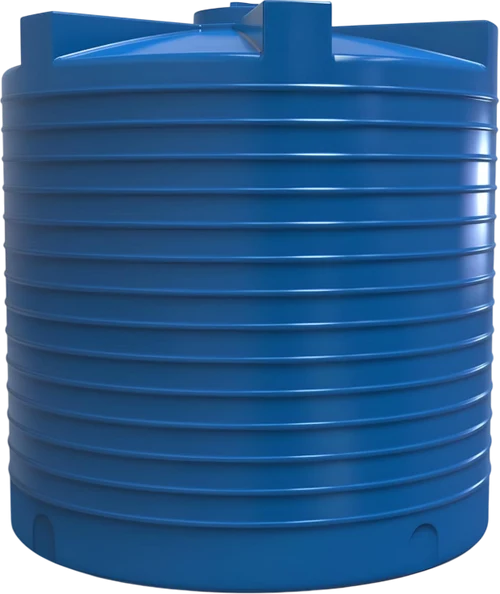 Rezervor apa 10 000 L vertical, oval (albastru) cu stut D. 2" 242x265 cm