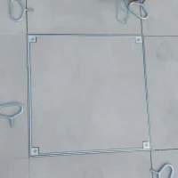 Capac pentru camin de vizitare aliminiu patrat 400x400x25 mm A15 (invizibil) 3