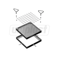 Capac pentru camin de vizitare aliminiu patrat 600x600x25 mm A15 (invizibil) 2